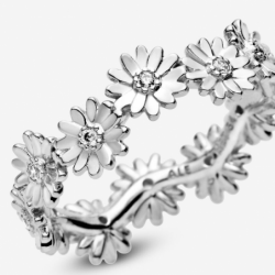 Bague Couronne Marguerite Scintillante