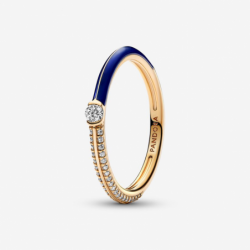 Bague Double Pavé & Bleue Pandora ME