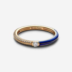 Bague Double Pavé & Bleue Pandora ME