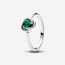 Bague Cercles de l’Éternité Verte Anniversaire Mai