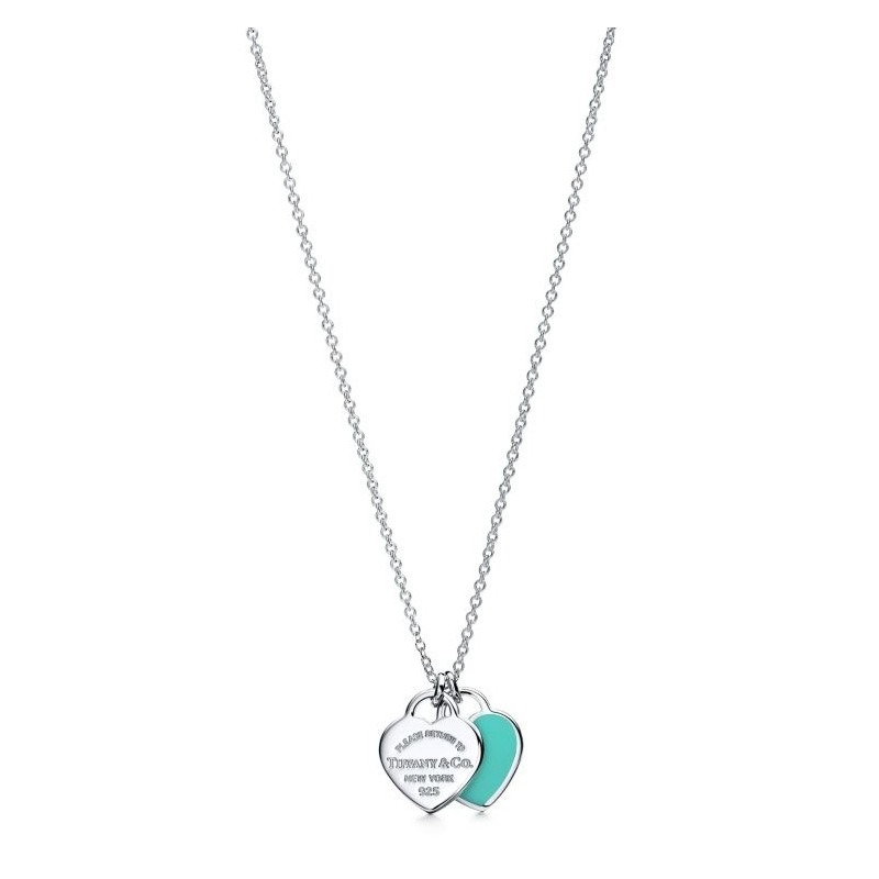 Return to Tiffany™ Pendentif double Plaque Cœur mini