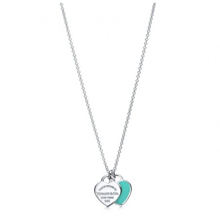 Return to Tiffany™ Pendentif double Plaque Cœur mini