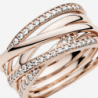 Bague Scintillante & Lignes Polies