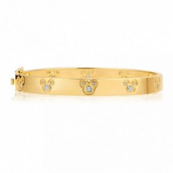 Mickey Mouse Icon Yellow Gold Bangle by CRISLU