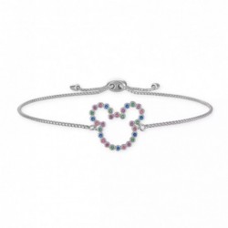 Mickey Mouse Icon Multi-Colored Gems Bracelet by Rebecca Hook