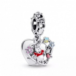 Charm double pendentif Winnie l'ourson et Porcinet de Pandora