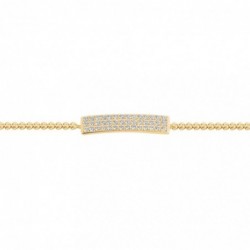 Bracelet Plaqué Or Jaune Maelyo Oxydes De Zirconium