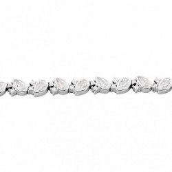 Bracelet Brogan Argent Blanc Oxyde De Zirconium