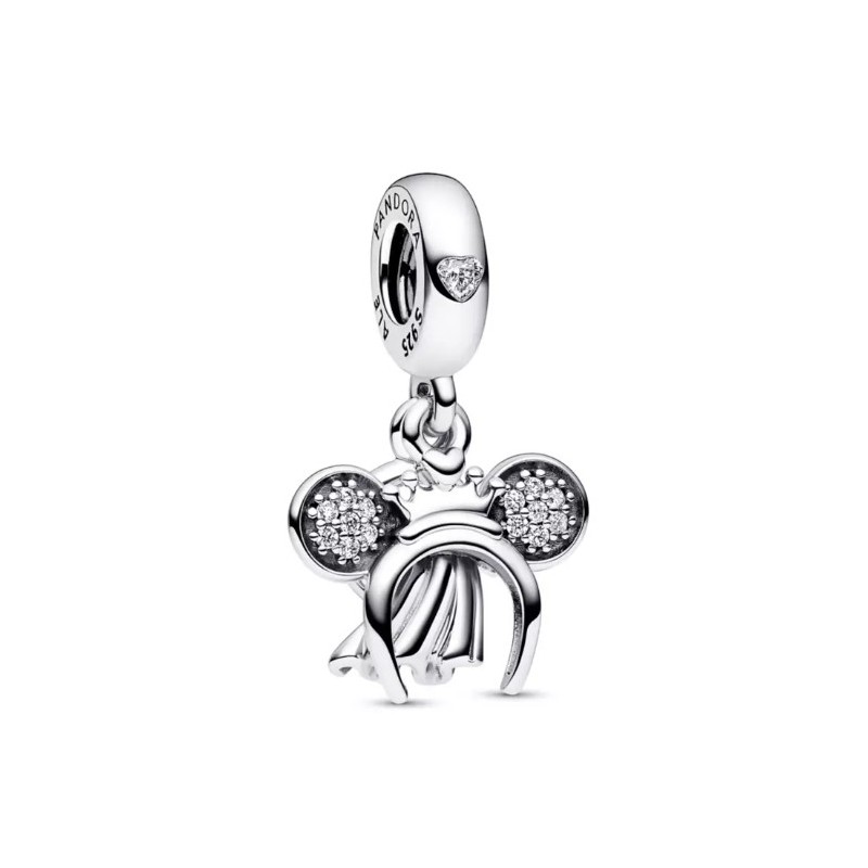 Serre-tête et bague d'oreille de mariée Minnie Mouse par Pandora