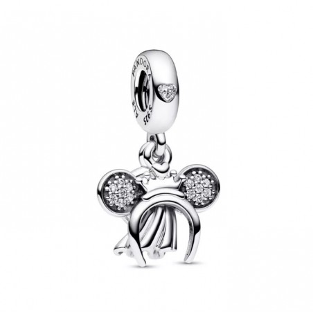 Serre-tête et bague d'oreille de mariée Minnie Mouse par Pandora