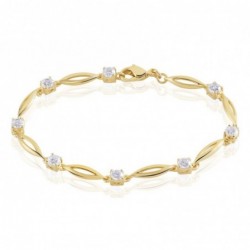 Bracelet Mimona Plaqué Or Jaune Oxyde De Zirconium