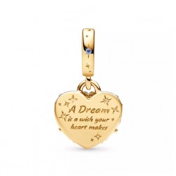 Charm double pendentif carrosse et cœur de Cendrillon par Pandora