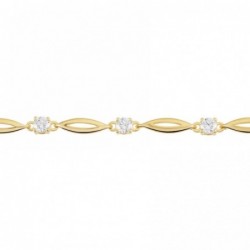 Bracelet Mimona Plaqué Or Jaune Oxyde De Zirconium