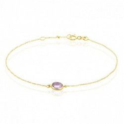 Bracelet Arenale Or Jaune Amethyste