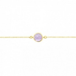 Bracelet Arenale Or Jaune Amethyste