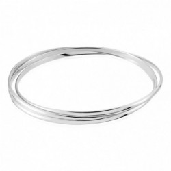 Bracelet Jonc Hugoline Argent Blanc