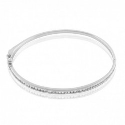 Bracelet Jonc Laurianne Argent Blanc Oxyde De Zirconium