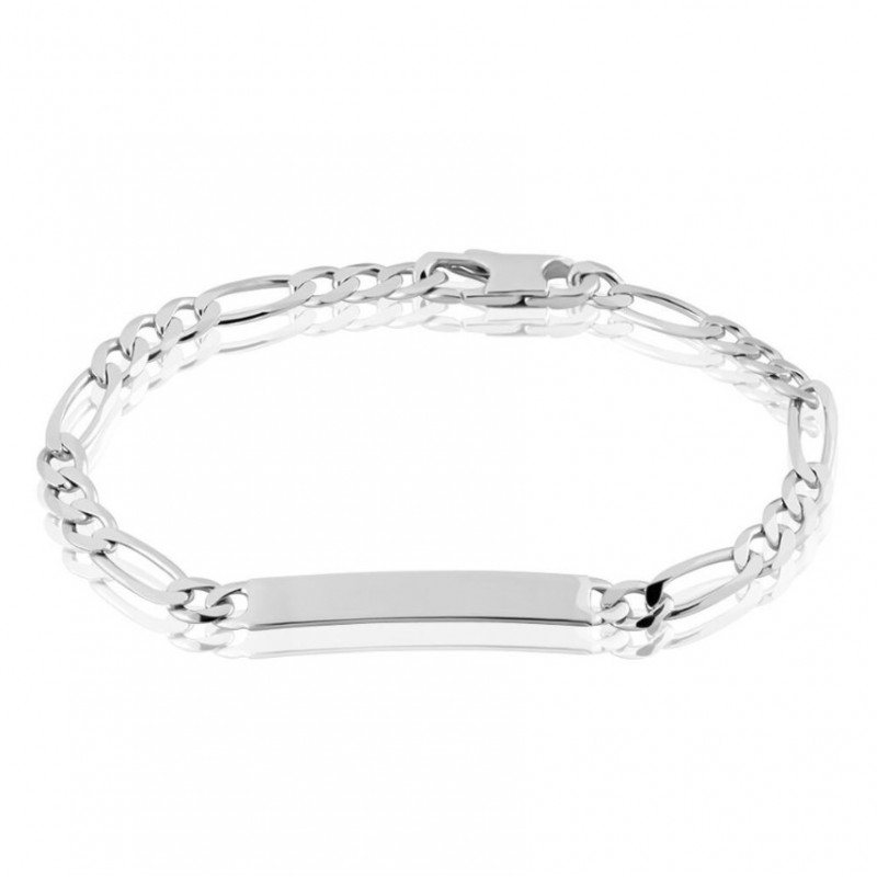 Bracelet Identité Vivian Argent Blanc