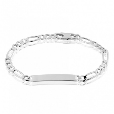 Bracelet Identité Vivian Argent Blanc