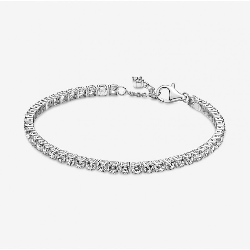 Bracelet de tennis scintillant Argent sterling