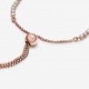 Bracelet tennis coulissant scintillant Plaqué or rose