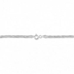 Bracelet Jasmin Tresse 2 Fils Or Blanc