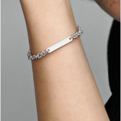 Bracelet lien avec barre à graver