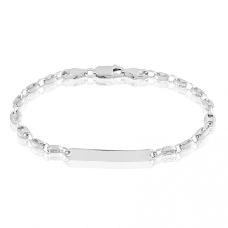 Bracelet Identité Carrus Argent Blanc