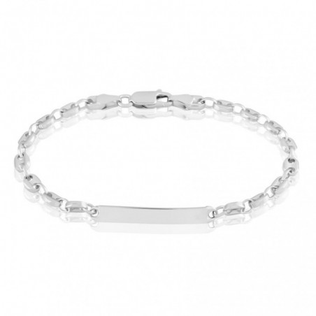 Bracelet Identité Carrus Argent Blanc