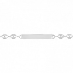 Bracelet Identité Carrus Argent Blanc