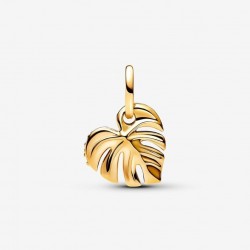 Charm-pendentif Feuille de monstera scintillante