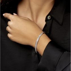 Bracelet Jonc Carinne Argent Blanc Oxyde De Zirconium