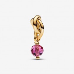 Octobre Charm-pendentif Cercle éternel rose