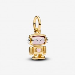 Charm-pendentif Robot au visage mobile