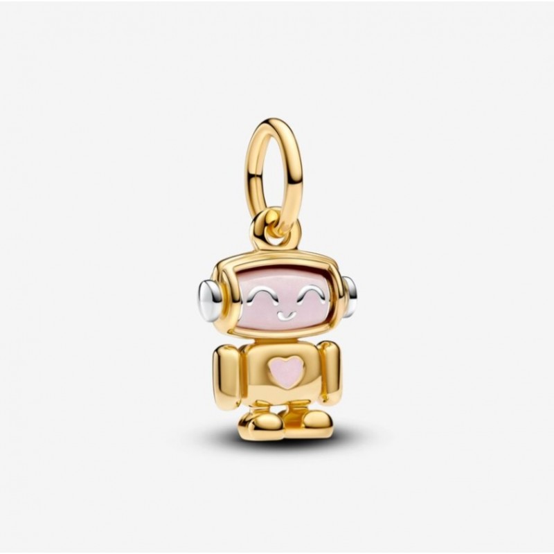 Charm-pendentif Robot au visage mobile