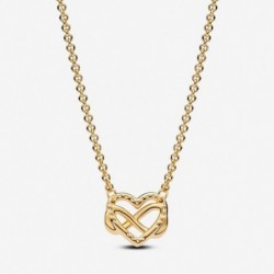 Collier Plaqué Or Coeur Infini Brillant