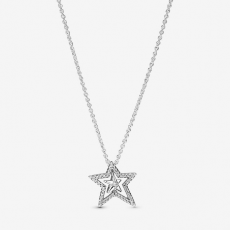 Collier Étoile Asymétrique Pavé