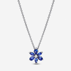 Collier Pendentif Herbier Bleu Scintillant