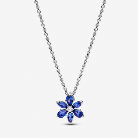 Collier Pendentif Herbier Bleu Scintillant