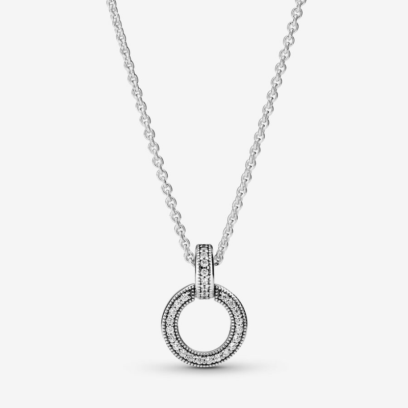 Collier Pendentif Double Cercle