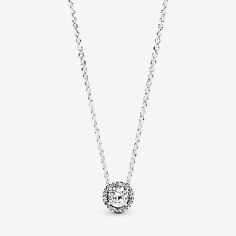 Collier Halo Scintillant Rond