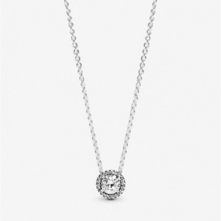 Collier Halo Scintillant Rond