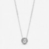 Collier Halo Scintillant Rond