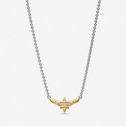 Collier avec Pendentif Bimatière Marvel Étoile à Huit Branches de Captain Marvel