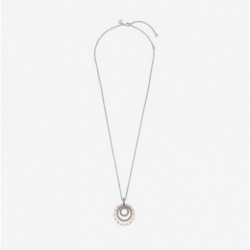 Collier Pendentif Cercles Bicolores