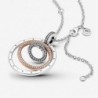 Collier Pendentif Cercles Bicolores