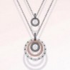 Collier Pendentif Cercles Bicolores