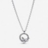 Collier Pendentif Cercle & Herbier Scintillant