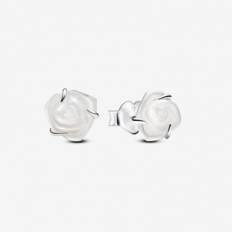 Clous d'Oreilles Rose Blanche