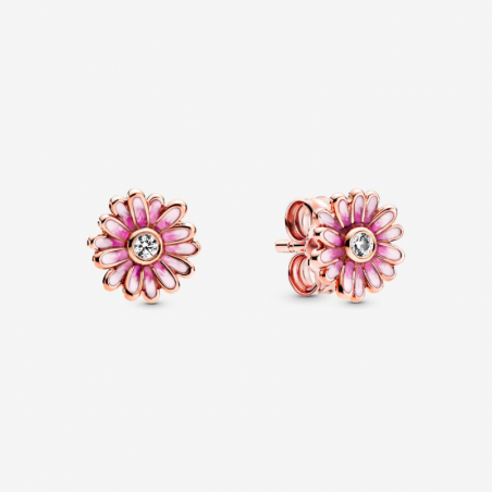 Clous d'Oreilles Marguerite Rose